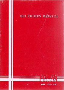 Picture of 100 Fiches Bristol A6  couleurs assorties