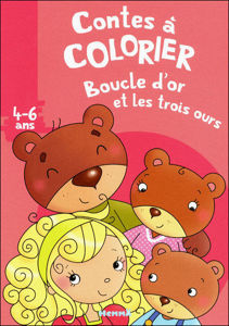 Image de Boucle d'or et les trois ours - conte à colorier 4-6 ans