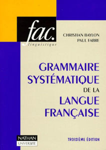 Image de Grammaire systématique de la langue française