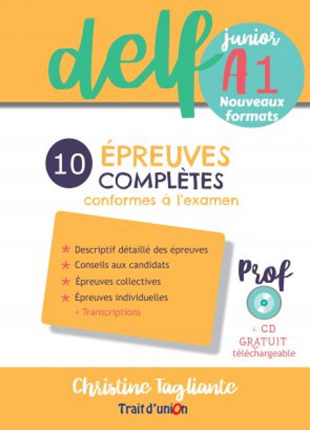 Image de DELF junior A1 - 10 épreuves complètes - livre du prof - NOUVEAU FORMAT