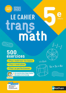 Image de Le cahier transmath, 5e: 500 exercices (2022)