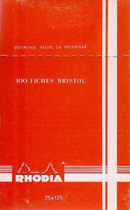 Εικόνα της 100 Fiches Bristol couleurs - 75 x 125 mm