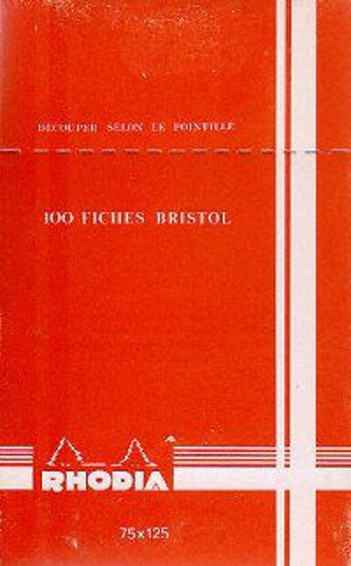 Image de 100 Fiches Bristol couleurs - 75 x 125 mm