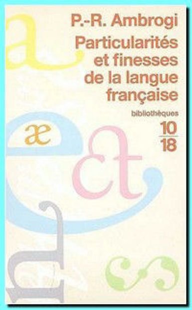 Image de Particularités et finesses de la langue française