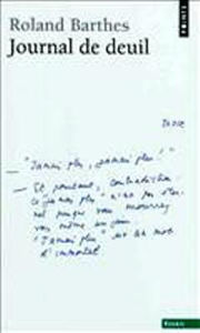 Image de Journal de deuil : 26 octobre 1977-15 septembre 1979