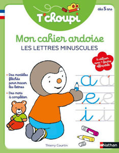 Image de T'choupi mon cahier ardoise effaçable - Lettres minuscules - 5 ans