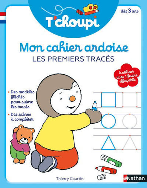 Image de T'choupi mon cahier ardoise effaçable - Les premiers tracés - 3 ans