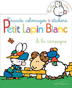 Εικόνα της Petit Lapin Blanc à la campagne - Grands coloriages & stickers