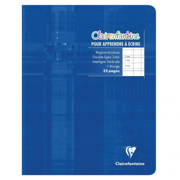 Image de Cahier Clairenfantine 17X22 cm double ligne 3 mm + interligne + marge 32 pages