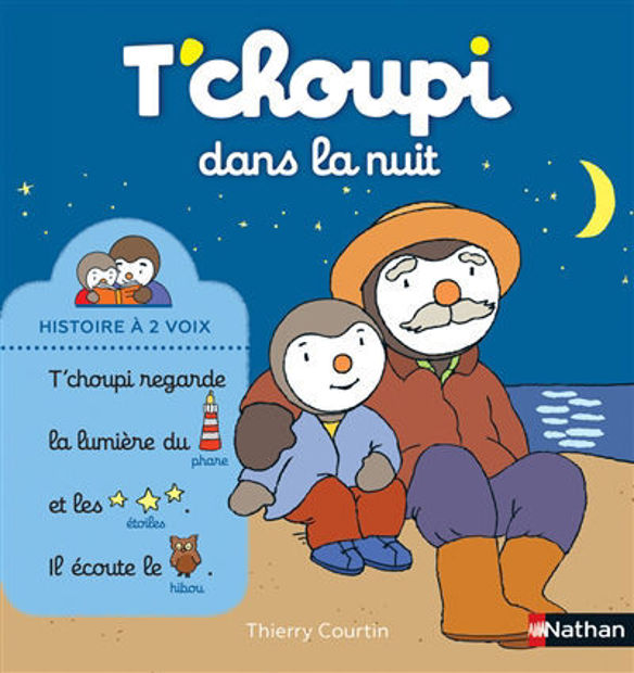 Image de T'choupi dans la nuit