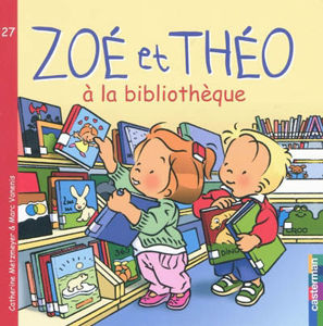 Image de Zoé et Théo à la bibliothèque