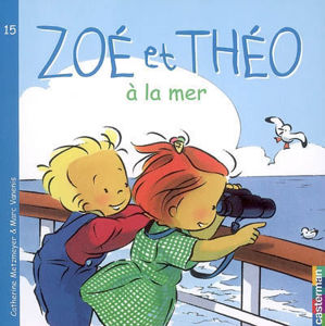 Image de Zoé et Théo à la mer