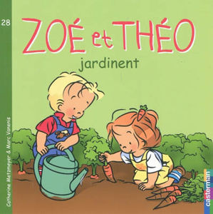 Image de Zoé et Théo jardinent