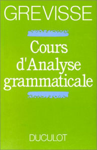 Picture of Cours d'analyse grammaticale