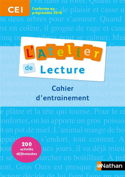 Image de Image de L'atelier de lecture CE1, cycle 2 : cahier d'entraînement L'atelier de lecture CE1, cycle 2 : cahier d'entraînement