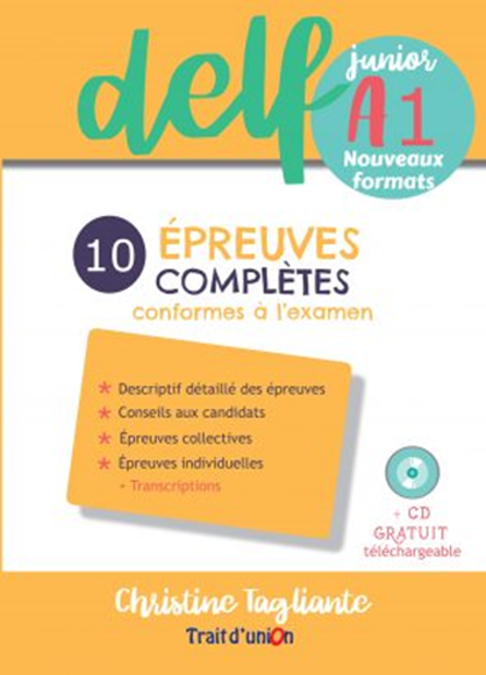 Image de DELF junior A1 - 10 épreuves complètes - livre de l'élève - NOUVEAU FORMAT