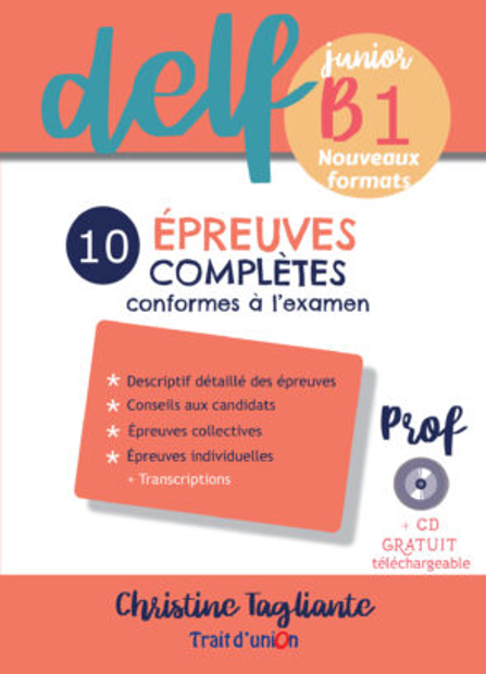 Image de DELF junior B1 - 10 épreuves complètes - livre du prof  - NOUVEAU FORMAT