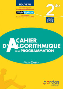 Picture of Cahier d'Algorithmique et de Programmation - Indice Maths 2de (Ed. 2022)