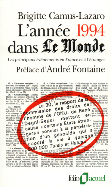 Image de L'année 1994 dans Le Monde. Les principaux événements en Frane et à l'étranger