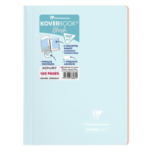 Image de KOVERBOOK - Cahier A4 spiral protège-cahier tout en 1  160 pages (blush)