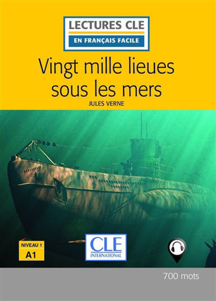 Image de Vingt mille lieues sous les mers - Niveau 1/A1 - Lecture CLE en français facile - Livre + Audio téléchargeable